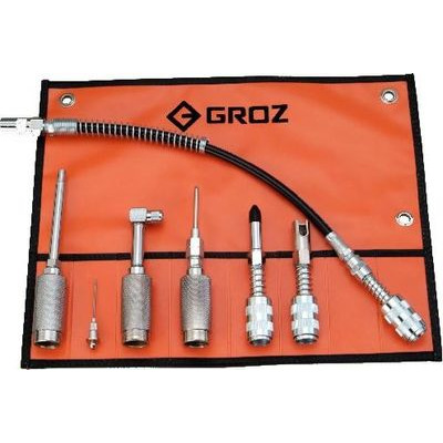Набор многоцелевой адаптеров для смазки к ручным шприцам. GROZ (GR44950-GAK/7)