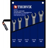 Набор ключей разрезных "THORVIK"  5 предм. (8-19 мм.) в сумке (FNWS005)
